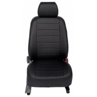 Авточехлы SKODA Rapid (14-) VW Polo (20-) экокожа черные задняя спинка 40х60 куб комплект PANDORA-A - Rapid14+/Polo20+ BK куб