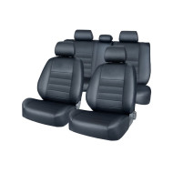 Авточехлы SKODA Rapid (19-) экокожа задняя спинка 40x60 черно-серые комплект PANDORA-A - Rapid 2/3BK/GRGLA