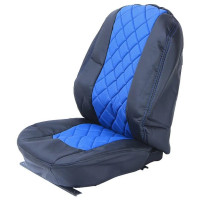 Авточехлы универсальные экокожа черно-синие комплект Centurion Brevon PANDORA-A - CEN-1105 BK/BL