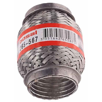 Гофра глушителя 50x100 в 3-ой оплетке interlock нержавеющая сталь FORTLUFT - 50x100oem