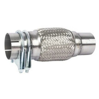 Гофра глушителя 64x150х250 с трубами в 3-ой оплетке innerbraid c хомутами TRANSMASTER - 64-150-250K 85693