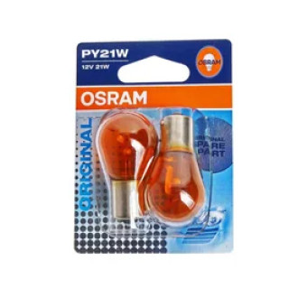 Лампа 12V PY21W BAU15s желтая блистер (2шт.) OSRAM - 7507-02B O-7507-2бл А12-21-3 Лампа 12V PY21W BAU15s желтая блистер (2шт.) OSRAM - 7507-02B O-7507-2бл А12-21-3